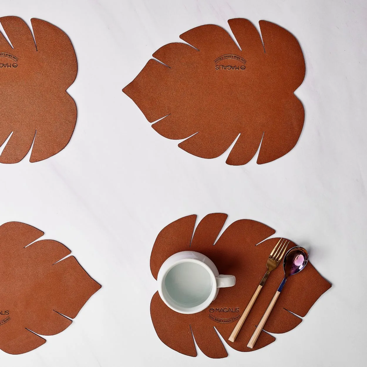 Foglia Leather Placemat - ( Set of 4 ) - Image 5