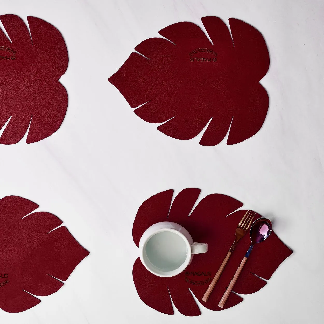 Foglia Leather Placemat - ( Set of 4 ) - Image 6