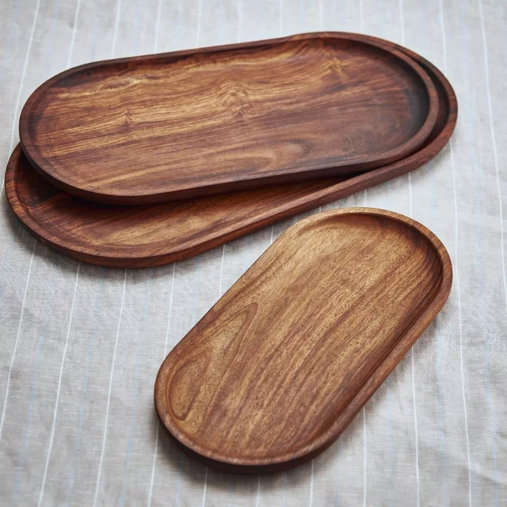 Wooden Oval Tray ( Set of 3 ) - Image 4